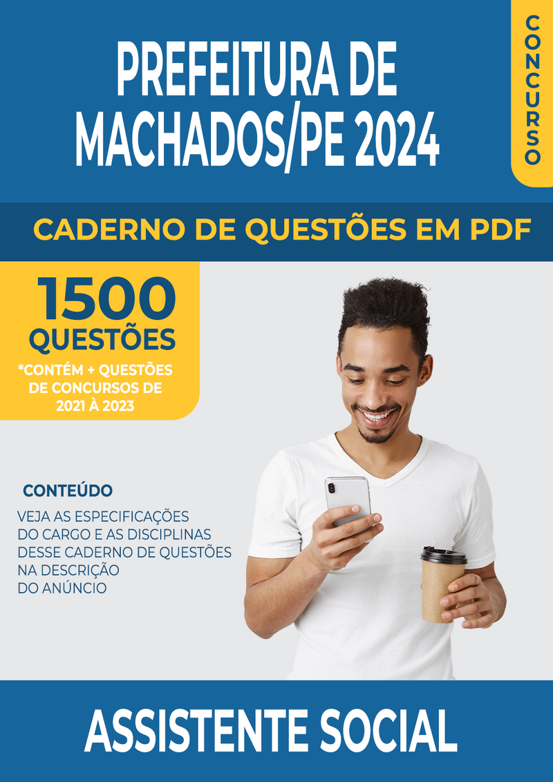 Apostila de Questões para Concurso da Prefeitura de Machados/PE 2024 para Assistente Social - Mais de 1.500 Questões | loja123shop