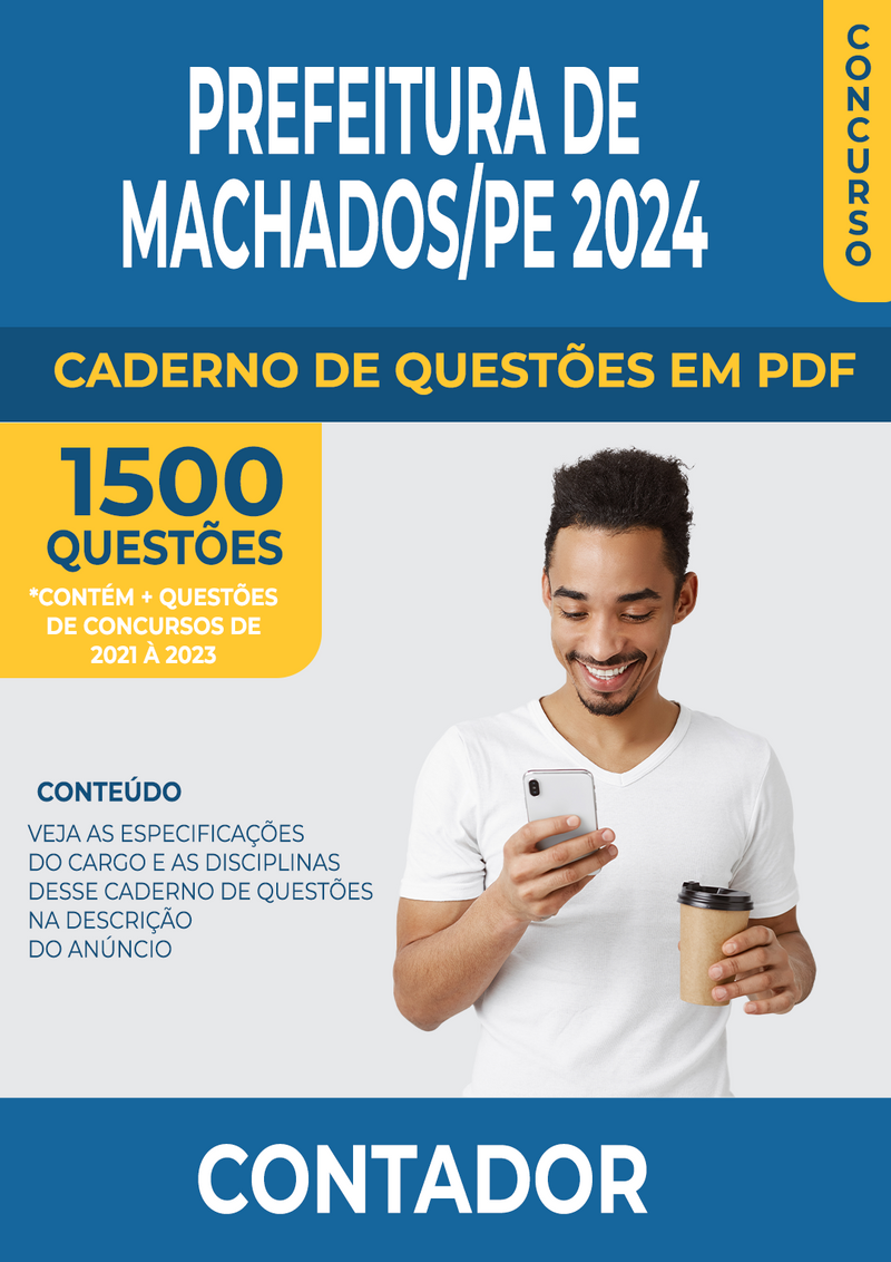 Apostila de Questões para Concurso da Prefeitura de Machados/PE 2024 para Contador - Mais de 1.500 Questões | loja123shop