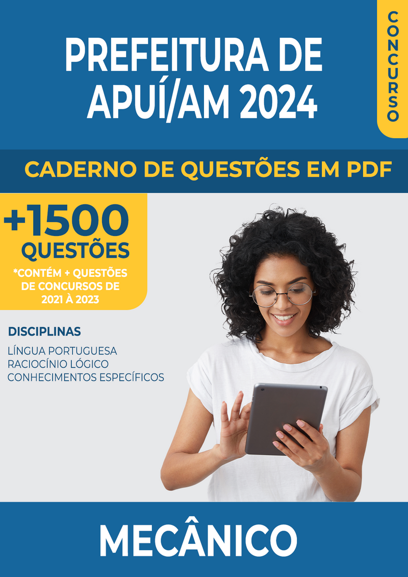 Apostila de Questões para Concurso da Prefeitura de Apuí/AM para Mecânico - Mais de 1.500 Questões Gabaritadas | loja123shop