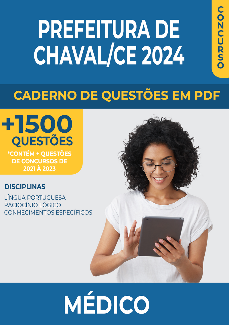 Apostila de Questões para o Concurso da Prefeitura de Chaval/CE 2024 para Médico - Mais de 1.500 Questões Gabaritadas | loja123shop