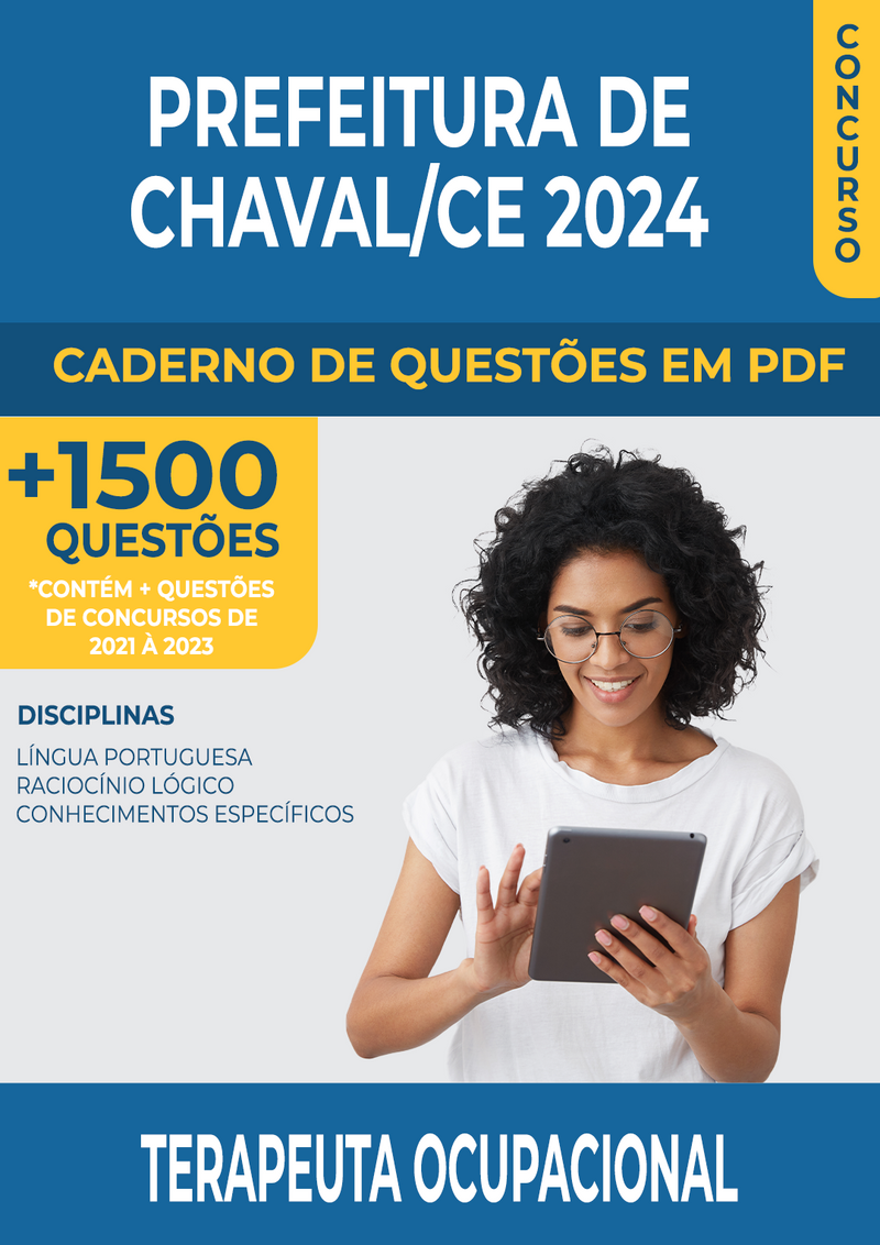 Apostila de Questões para o Concurso da Prefeitura de Chaval/CE 2024 para Terapeuta Ocupacional - Mais de 1.500 Questões Gabaritadas | loja123shop