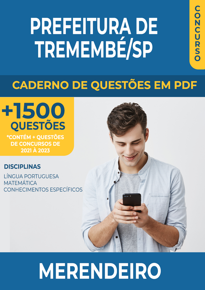 Apostila de Questões para o Concurso da Prefeitura de Tremembé/SP para Merendeiro - Mais de 1.500 Questões Gabaritadas | loja123shop