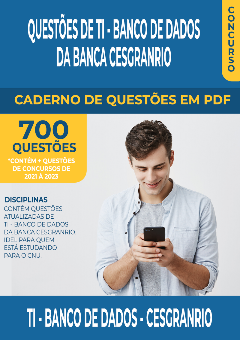 Apostila de Questões de Banco de Dados da Banca Cesgranrio - 700 Questões Gabaritadas | loja123shop