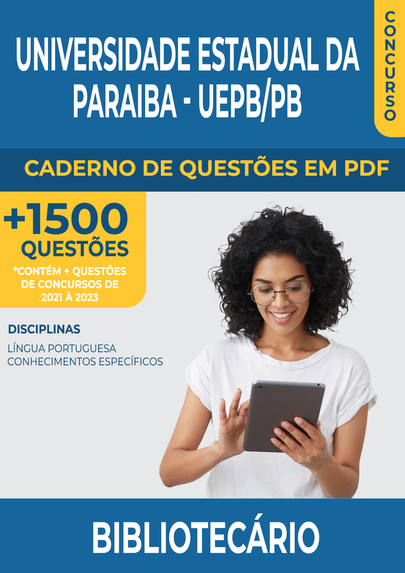 Apostila de Questões para Concurso da Universidade Estadual da Paraíba UEPB/PB 2024 para Bibliotecário - Mais de 1.500 Questões Gabaritadas | loja123shop