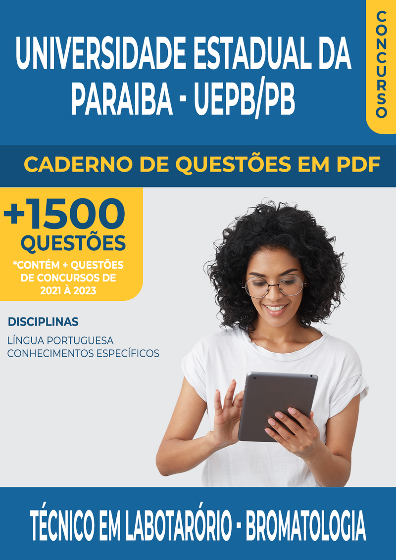 Apostila de Questões para Concurso da Universidade Estadual da Paraíba UEPB/PB 2024 para Técnico em Laboratório - Bromatologia - Mais de 1.500 Questões Gabaritadas | loja123shop