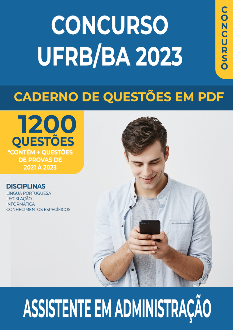 Apostila de Questões para o Concurso da UFRB/BA 2023 para Assistente em Administração - Mais de 1.200 Questões Gabaritadas | loja123shop