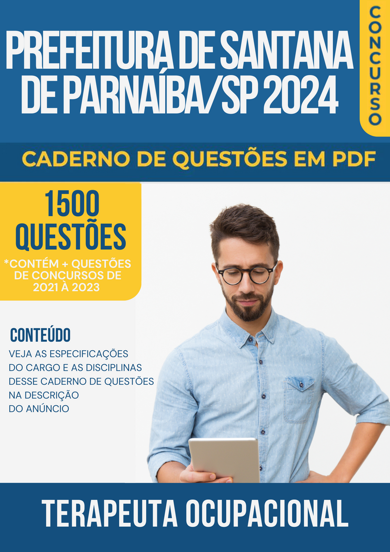 Apostila de Questões para Concurso da Prefeitura de Santana de Parnaíba/SP 2024 para Terapeuta Ocupacional - Mais de 1.500 Questões Gabaritadas | loja123shop