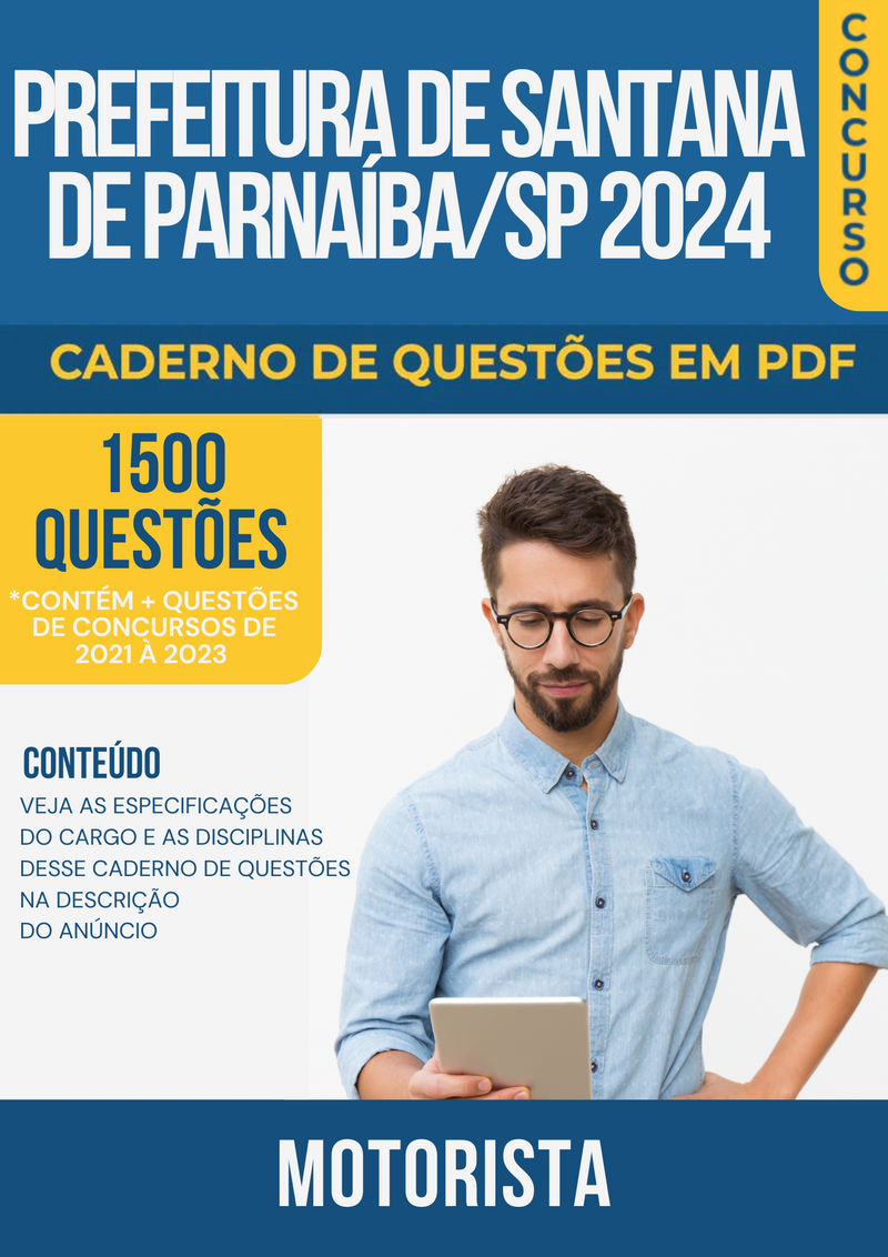 Apostila de Questões para Concurso da Prefeitura de Santana de Parnaíba/SP 2024 para Motorista - Mais de 1.500 Questões Gabaritadas | loja123shop