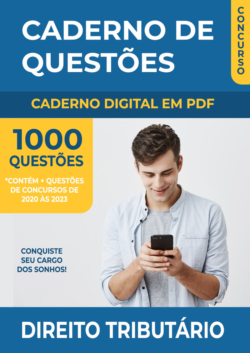 Caderno de Questões de Direito Tributário com 1.000 Questões de Concursos Anteriores | loja123shop