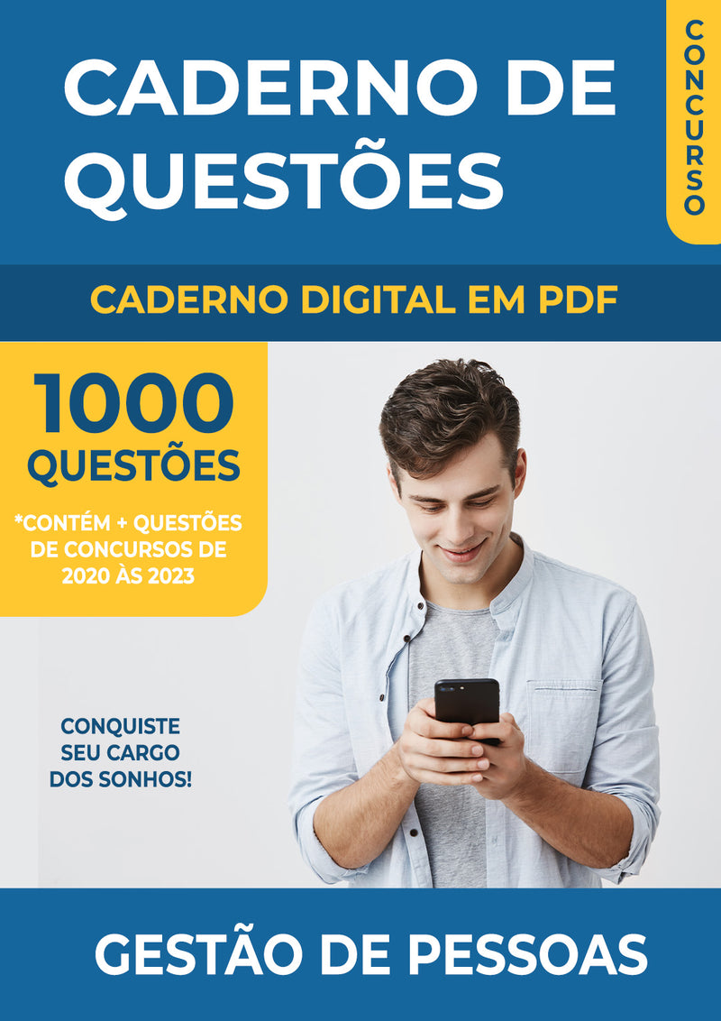 Caderno de Questões de Gestão de Pessoas com 1.000 Questões de Concursos Anteriores | loja123shop