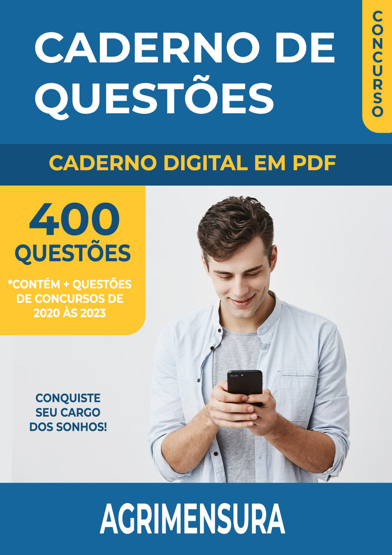 Caderno de Questões de Agrimensura com 400 Questões de Concursos Anteriores | loja123shop