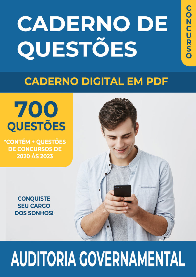 Caderno de Questões de Auditoria Governamental com 700 Questões de Concursos Anteriores | loja123shop