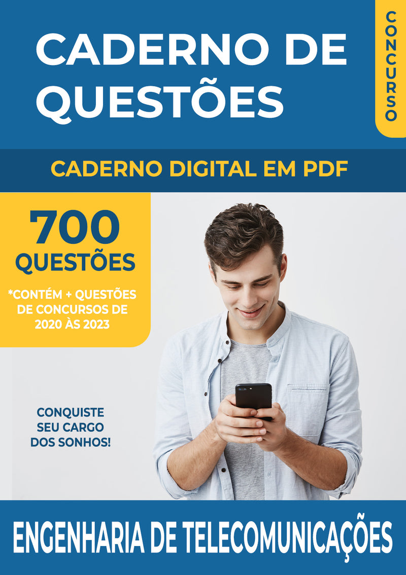 Caderno de Questões de Engenharia de Telecomunicações com 700 Questões de Concursos Anteriores | loja123shop