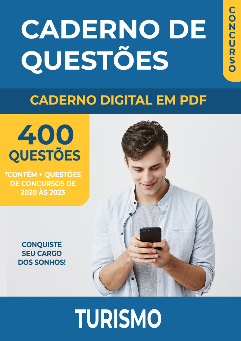Caderno de Questões de Turismo com 400 Questões de Concursos Anteriores | loja123shop