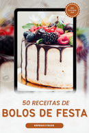 Ebook 50 Receitas de Bolos de Festa Rápidas e Fáceis | loja123shop