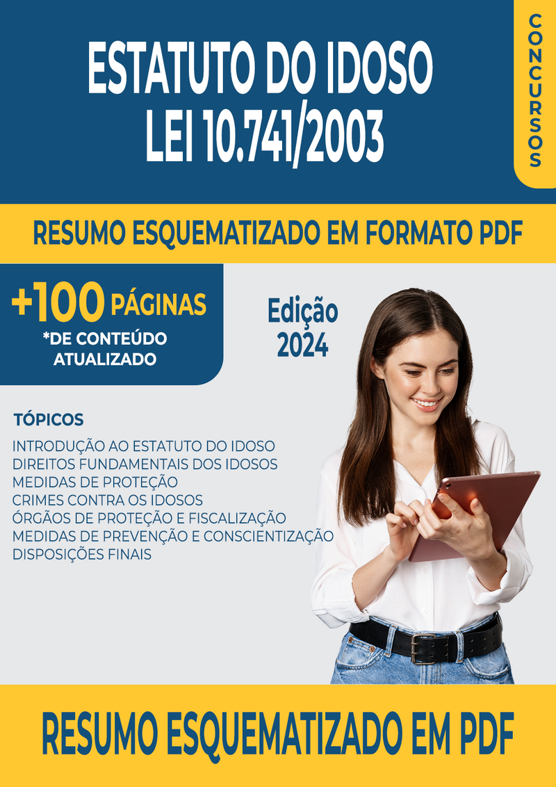 Resumo Esquematizado do Estatuto do Idoso - Lei 10.741/2003 | loja123shop