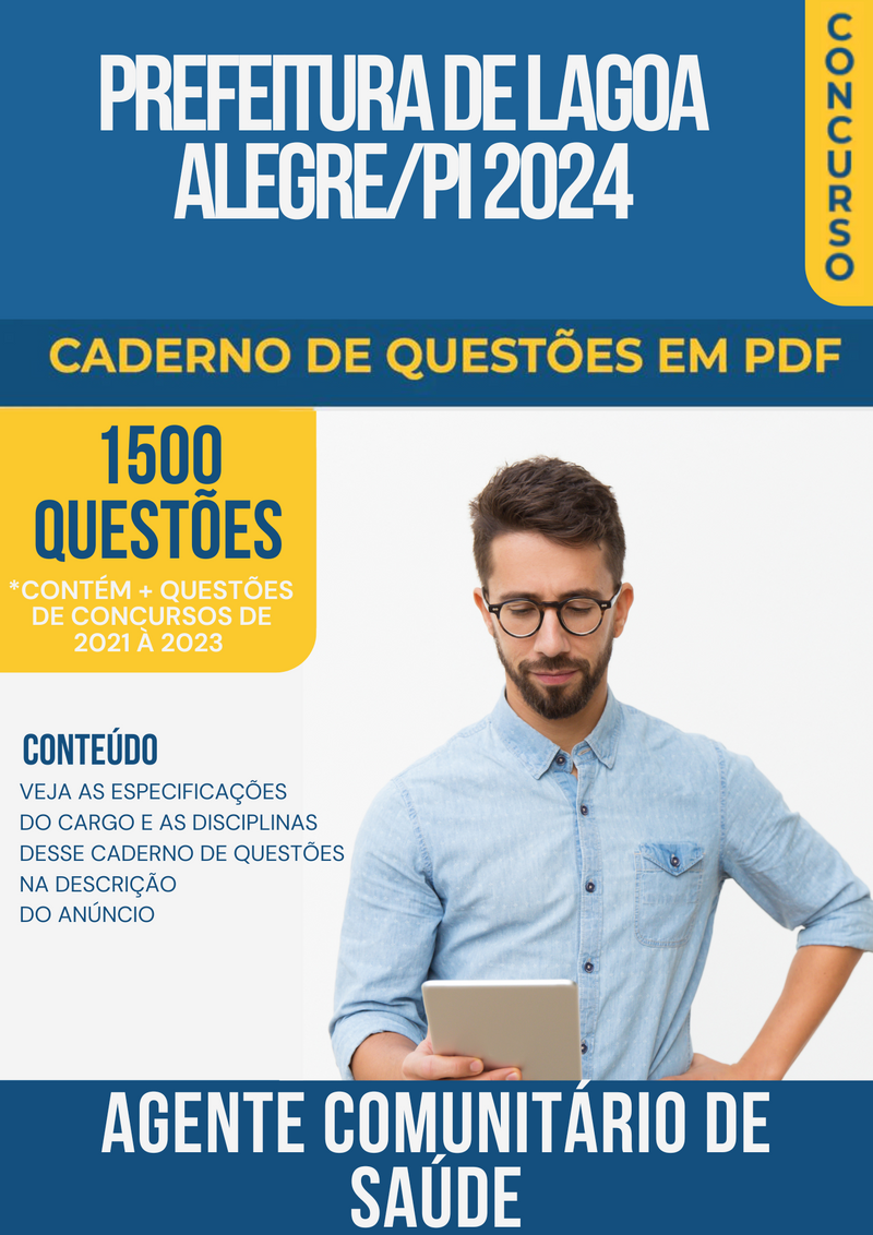 Apostila de Questões para Concurso da Prefeitura de Lagoa Alegre/PI 2024 Agente Comunitário de Saúde- Mais de 1.500 Questões Gabaritadas | loja123shop