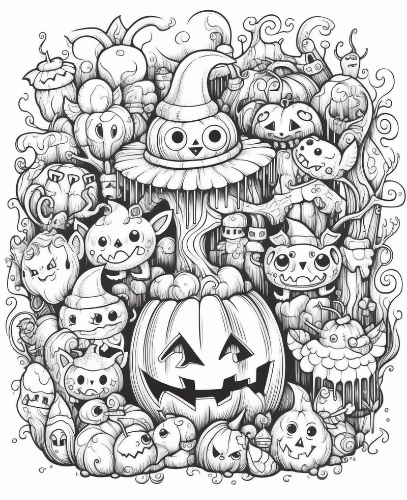 42 Desenhos de Halloween para Colorir - Amor de Papéis