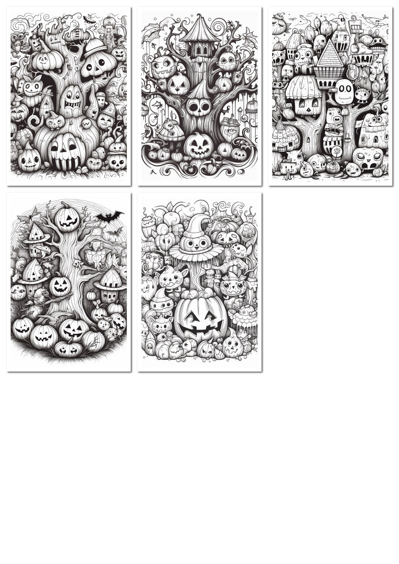  Livro de colorir 50 desenhos de Halloween para colorir