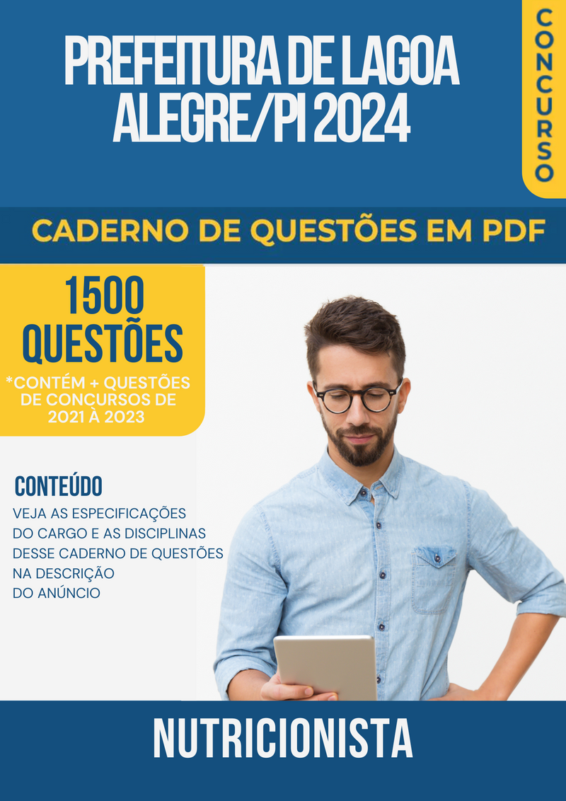 Apostila de Questões para Concurso da Prefeitura de Lagoa Alegre/PI 2024 Nutricionista- Mais de 1.500 Questões Gabaritadas | loja123shop