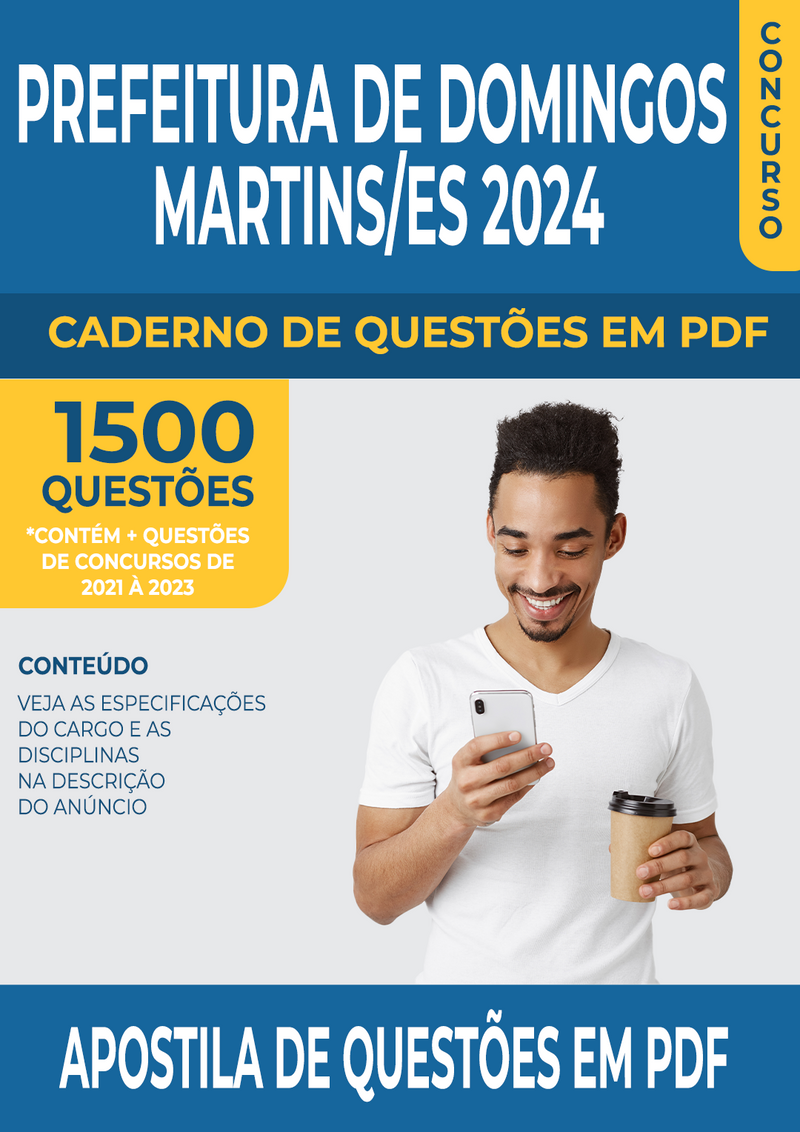 Apostila de Questões para Concurso da Prefeitura de Domingos Martins/ES 2024 para Professor de Ciências - Mais de 1.500 Questões Gabaritadas | loja123shop