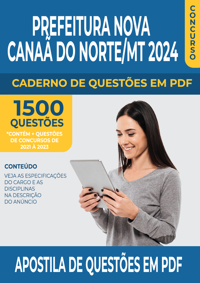 Apostila de Questões para Concurso da Prefeitura de Nova Canaã do Norte/MT 2024 para Pintor - Mais de 1.500 Questões Gabaritadas | loja123shop