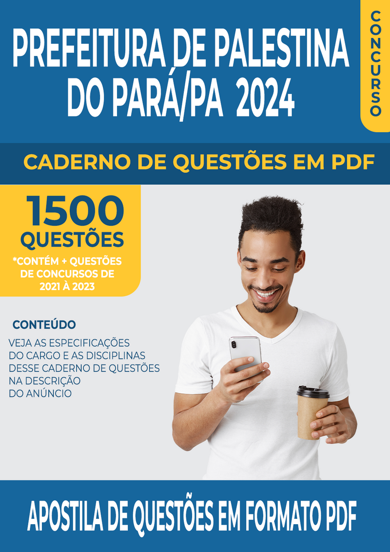 Apostila de Questões para Concurso da Prefeitura de Palestina do Pará/PA 2024 para Intérprete de Libras - Mais de 1.500 Questões Gabaritadas | loja123shop