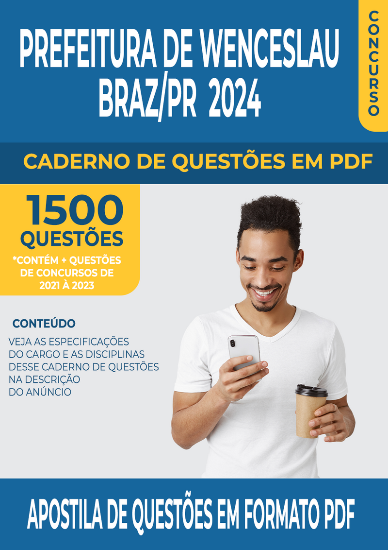 Apostila de Questões para Concurso da Prefeitura de Wenceslau Braz/PR 2024 para Odontólogo - Mais de 1.500 Questões Gabaritadas | loja123shop