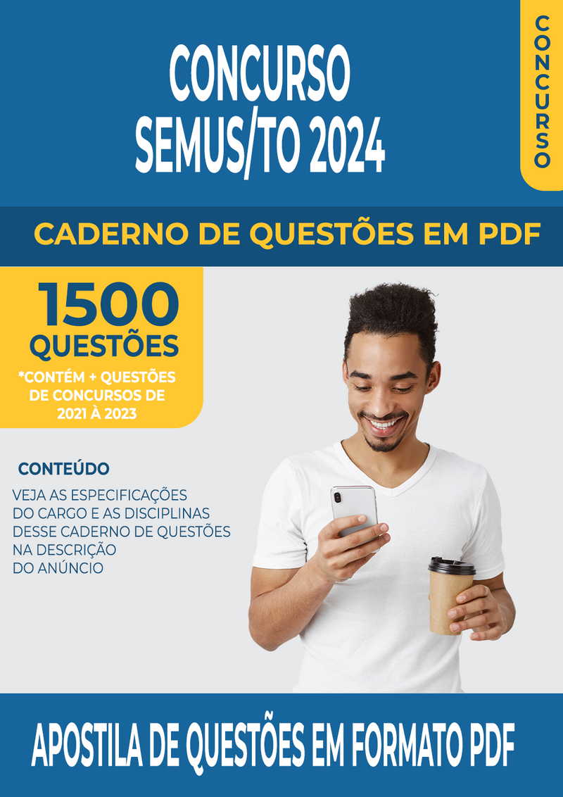 Apostila de Questões para Concurso da Semus/To 2024 para Professor Pedagogo - Mais de 1.500 Questões Gabaritadas | loja123shop
