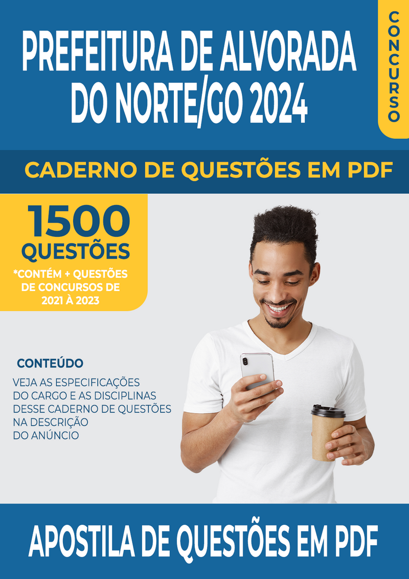 Apostila de Questões para Concurso da Prefeitura de Alvorada do Norte/GO 2024 para Professor de Química - Mais de 1.500 Questões Gabaritadas | loja123shop