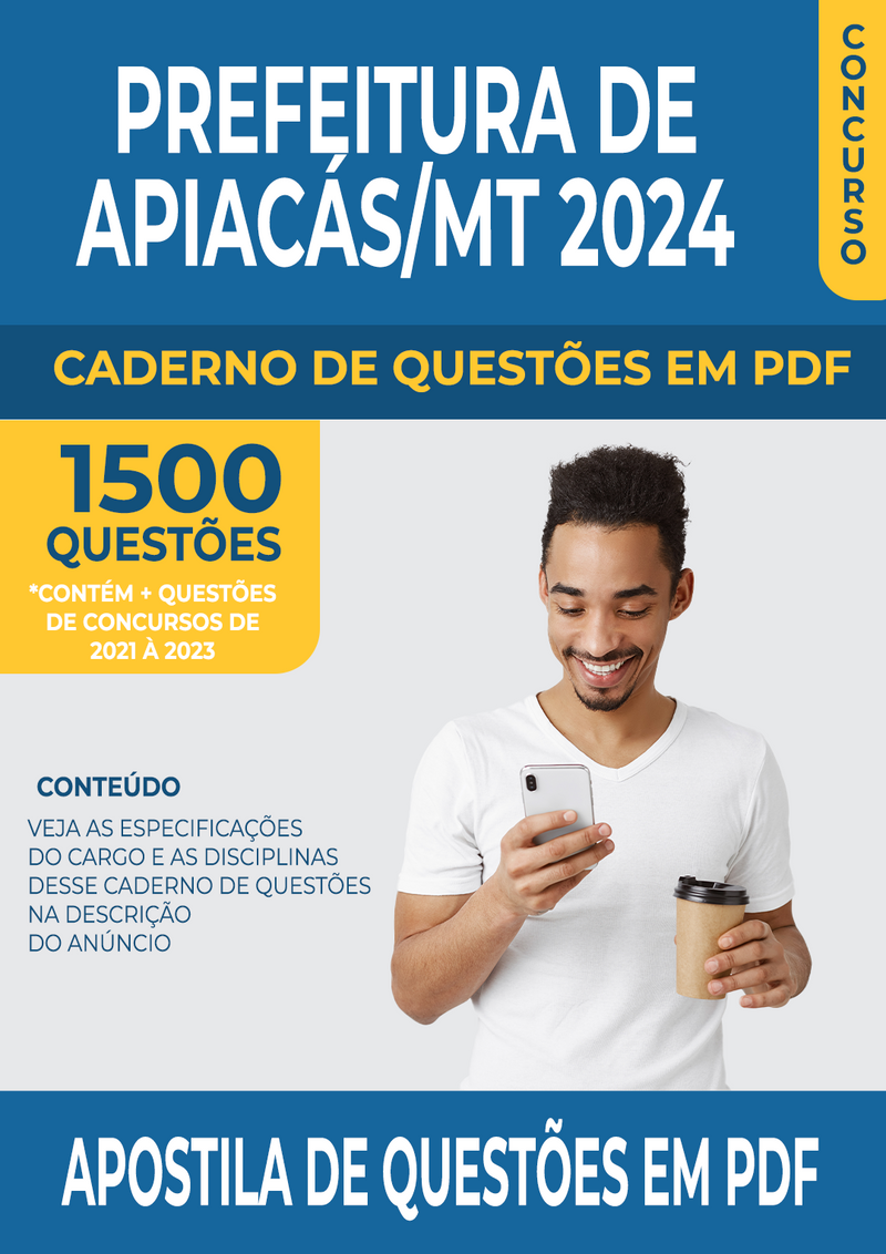 Apostila de Questões para Concurso da Prefeitura de Apiacás/MT 2024 para Zelador - Mais de 1.500 Questões Gabaritadas | loja123shop