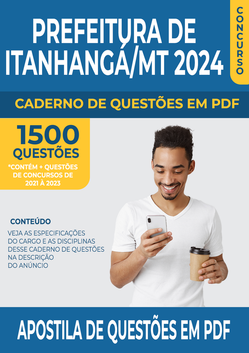 Apostila de Questões para Concurso da Prefeitura de Itanhangá/MT 2024 para Professor Polivalente - Mais de 1.500 Questões Gabaritadas | loja123shop
