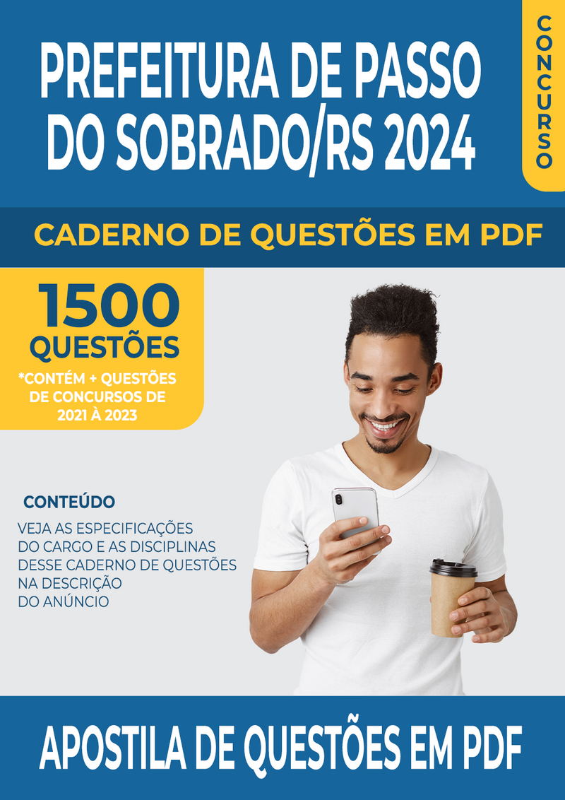 Apostila de Questões para Concurso da Prefeitura de Passo do Sobrado/RS 2024 para Médico do Trabalho - Mais de 1.500 Questões Gabaritadas | loja123shop
