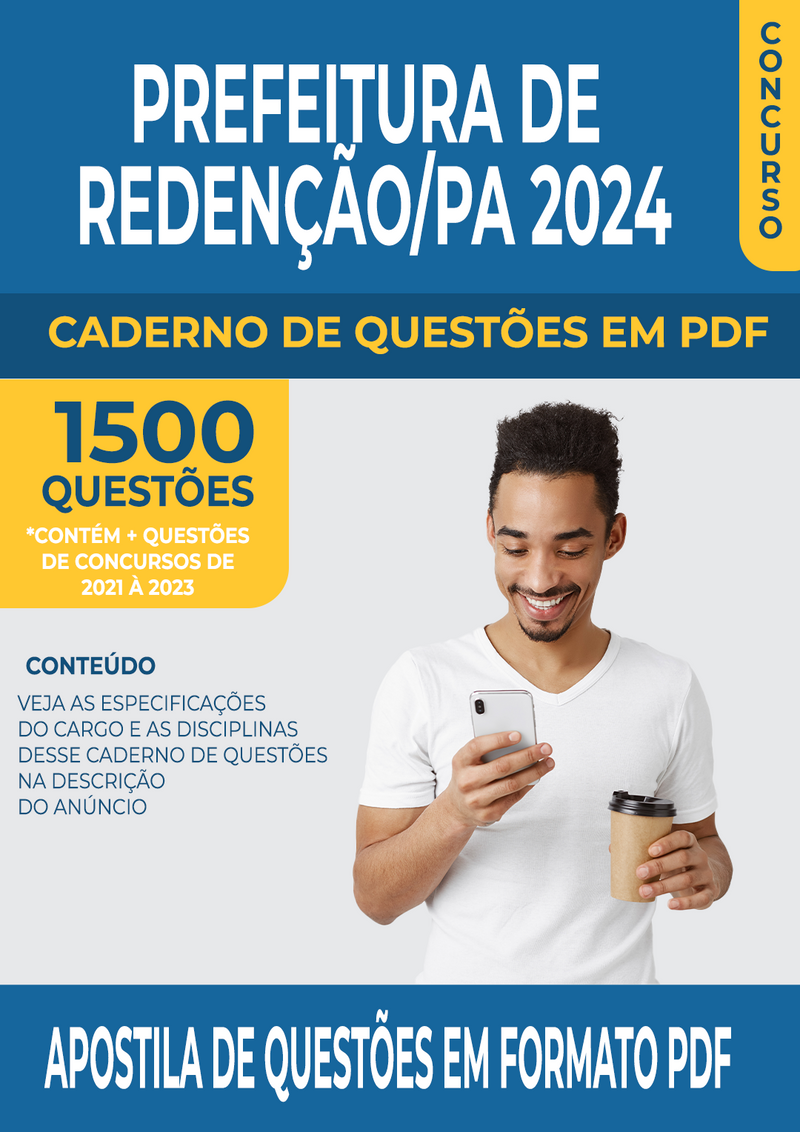 Apostila de Questões para Concurso da Prefeitura de Redenção/PA para Gari - Mais de 1.500 Questões Gabaritadas | loja123shop