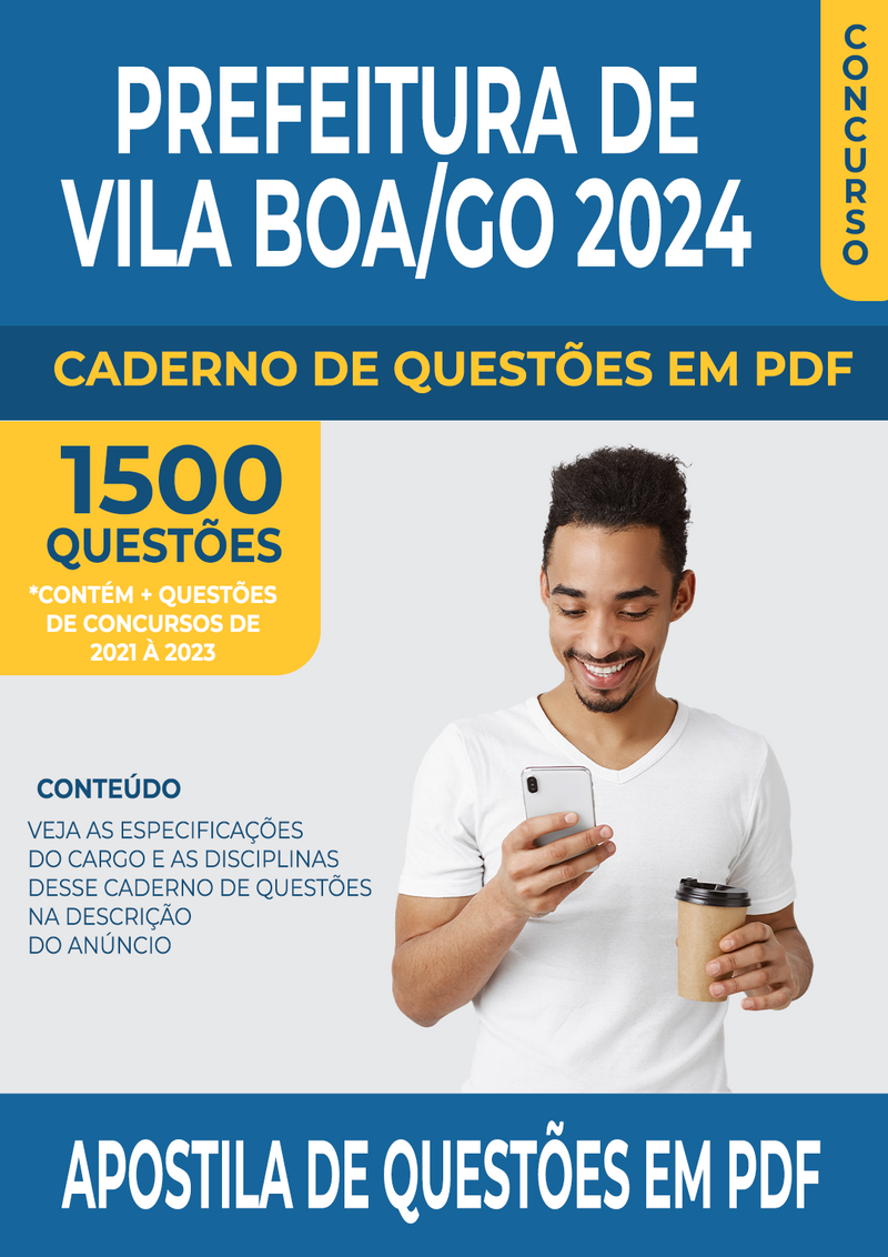 Apostila de Questões para Concurso da Prefeitura de Vila Boa/GO 2024 para Professor de Educação Especial - Mais de 1.500 Questões Gabaritadas | loja123shop