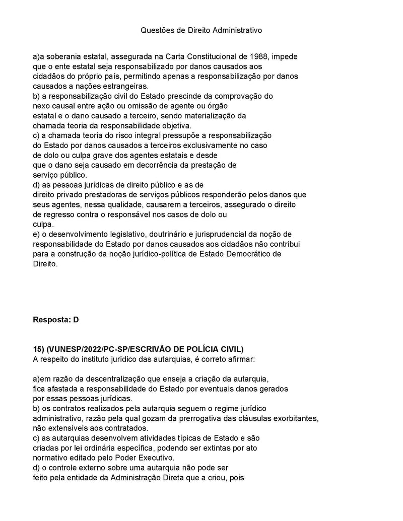 Apostila de Questões para Concurso PC-SP 2023 - Mais de 900 Questões de Concursos Anteriores da PC-SP da Banca Vunesp | loja123shop