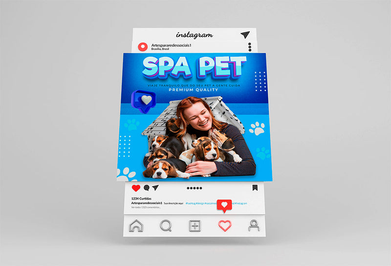 100 Artes de Criativos para Redes Sociais de Pet Shop | loja123shop