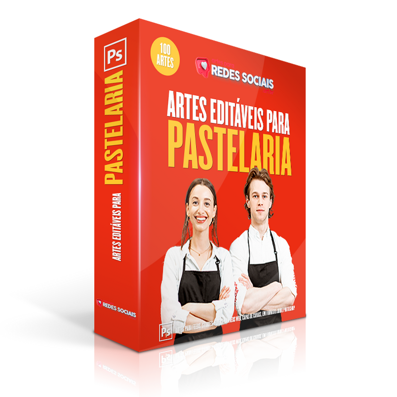 100 Artes de Criativos para Redes Sociais de Pastelaria | loja123shop