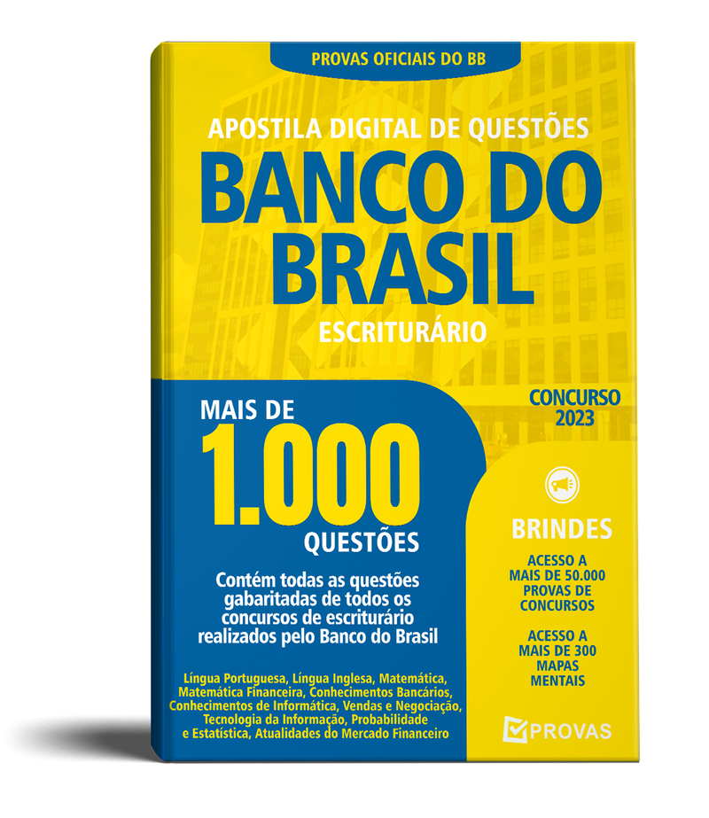 Apostila de Questões Concurso Banco do Brasil 2023 - Mais de  1.000 Questões Gabaritadas | loja123shop