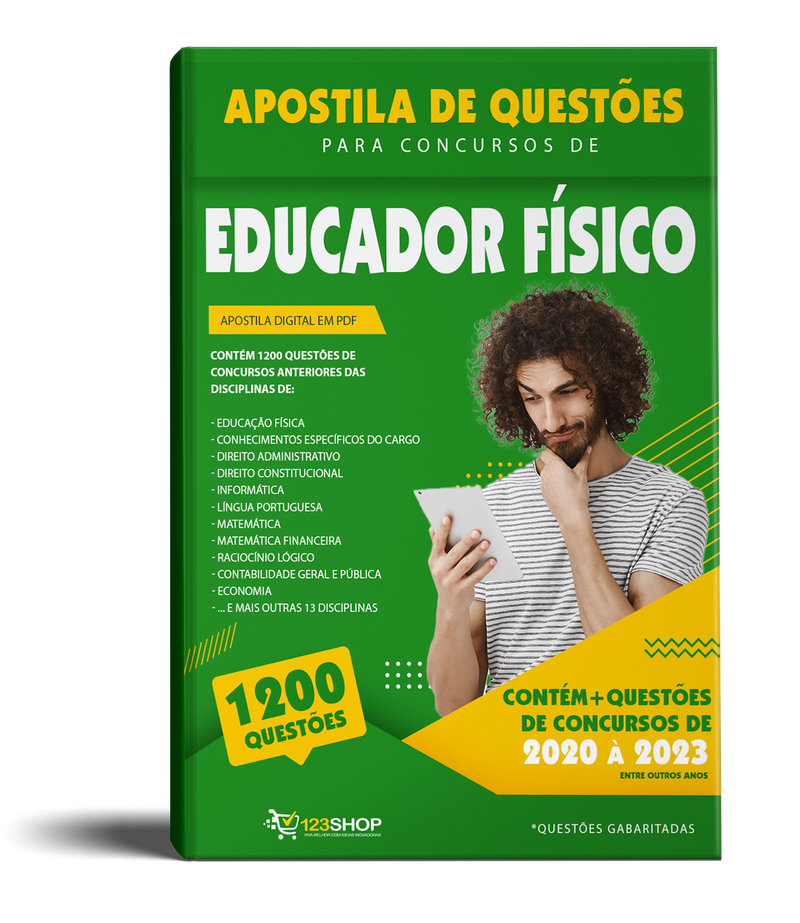 Questões para Concursos de Educador Físico - Mais de 1.200 Questões Gabaritadas | loja123shop