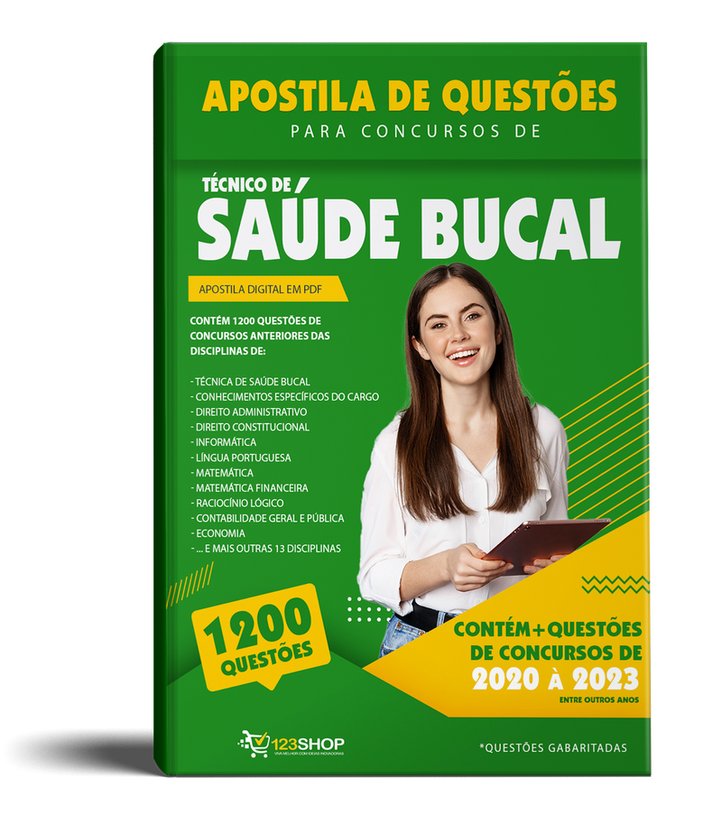 Questões de Concurso de Técnico de Saúde Bucal - Mais de 1.200 Questões Gabaritadas | loja123shop