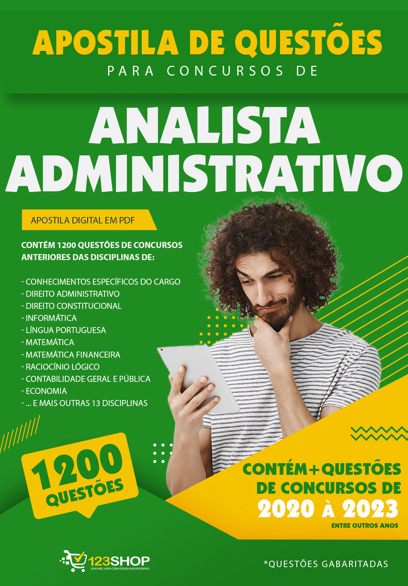 Questões de Concurso de Analista Administrativo - Mais de 1.200 Questões Gabaritadas | loja123shop