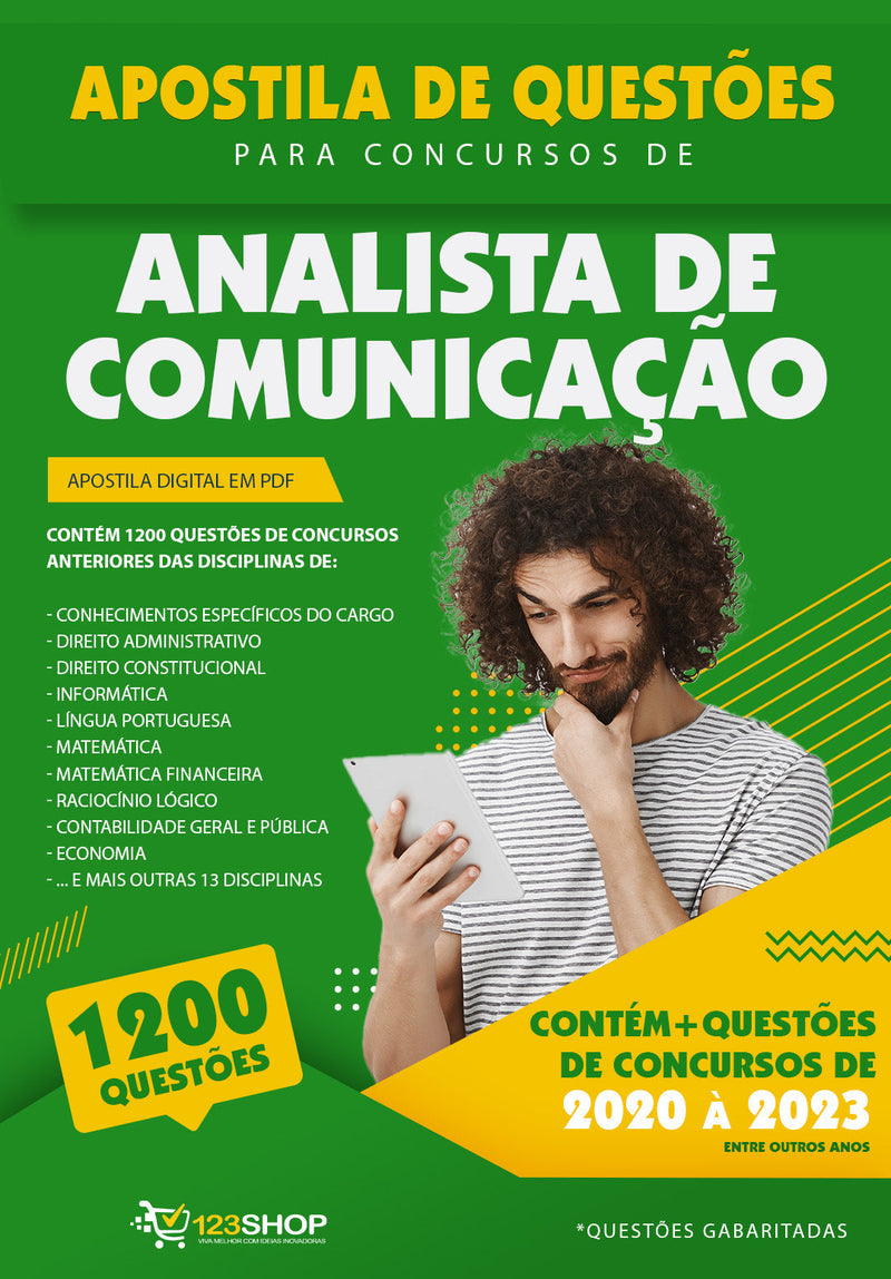 Questões de Concurso de Analista de Comunicação - Mais de 1.200 Questões Gabaritadas | loja123shop