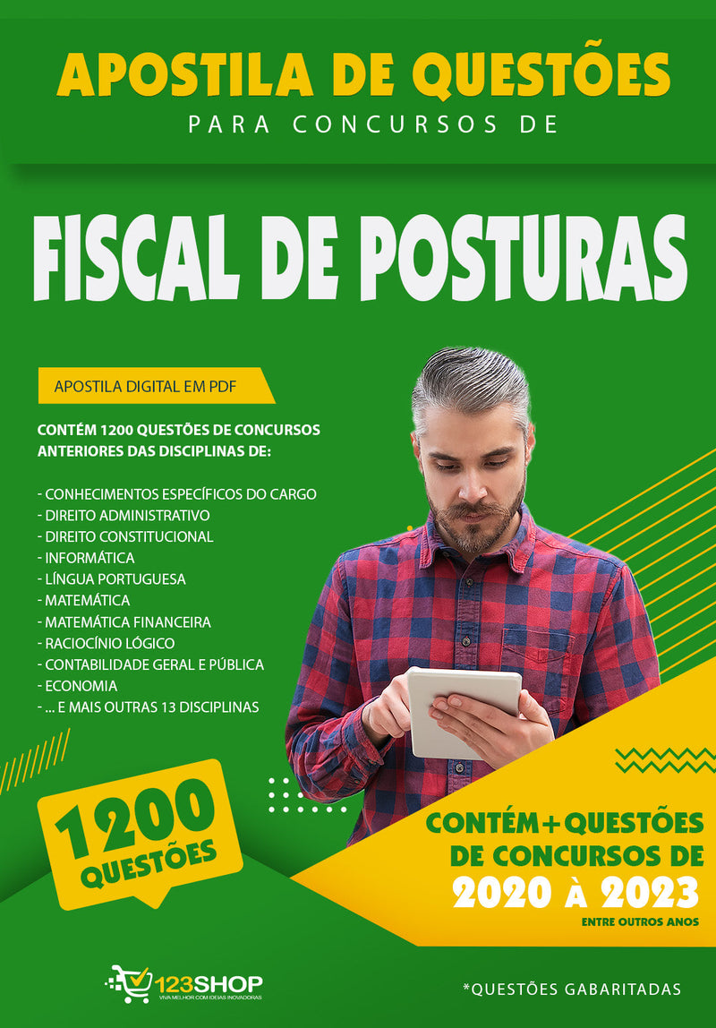 Simulado para Concursos de Fiscal de Posturas - Mais de 1.200 Questões Gabaritadas