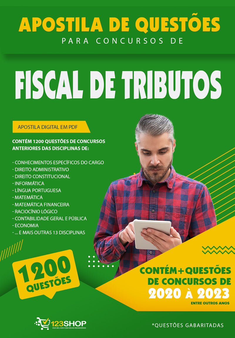 Questões de Concurso de Fiscal de Tributos - Mais de 1.200 Questões Gabaritadas | loja123shop
