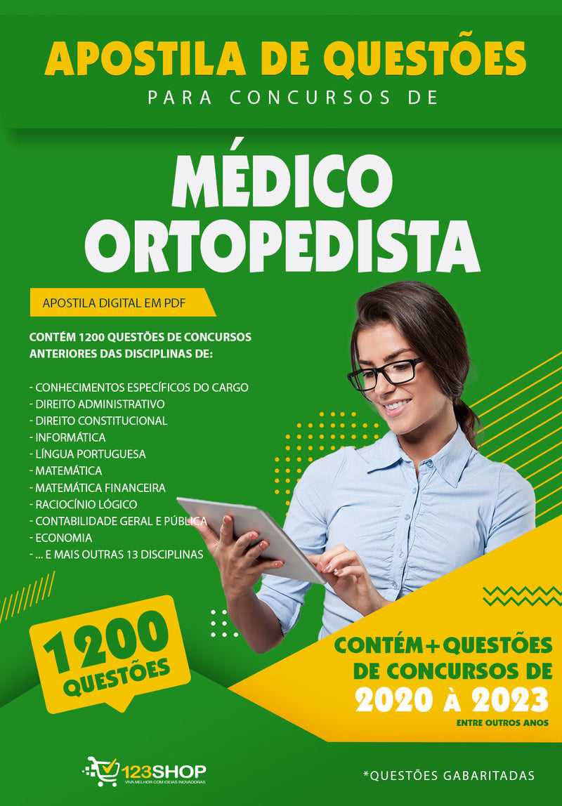 Simulado para Concursos de Médico Ortopedista - Mais de 1.200 Questões Gabaritadas