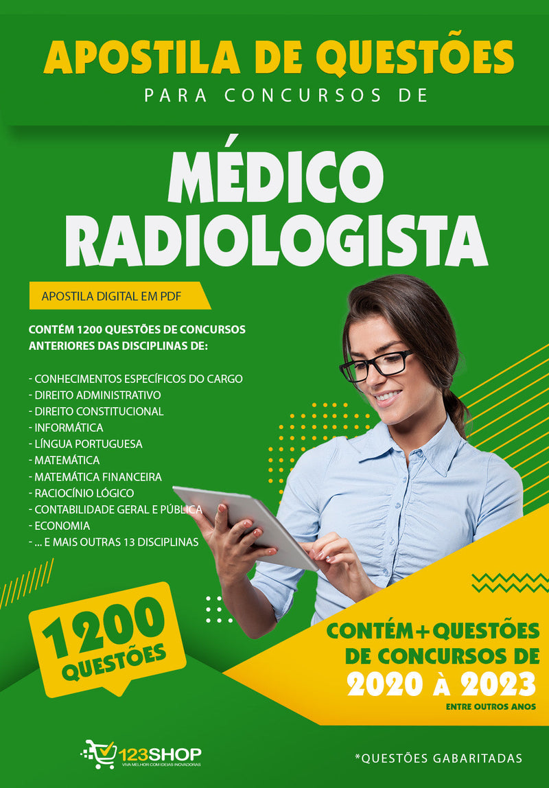 Questões de Concurso de Médico Radiologista - Mais de 1.200 Questões Gabaritadas | loja123shop