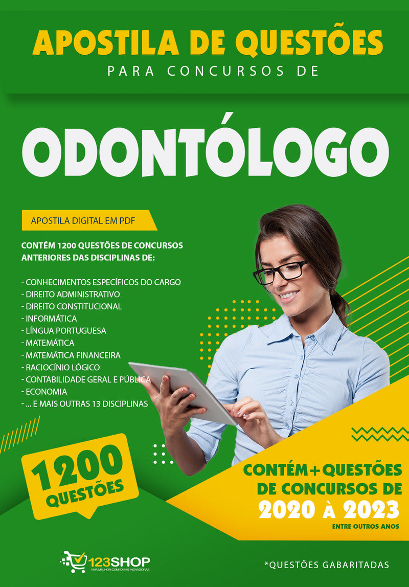 Questões de Concurso de Odontólogo - Mais de 1.200 Questões Gabaritadas | loja123shop