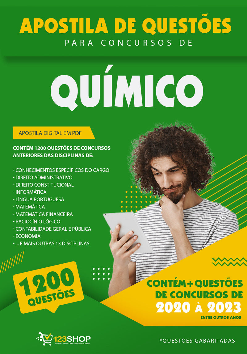 Simulado para Concursos de Químico - Mais de 1.200 Questões Gabaritadas