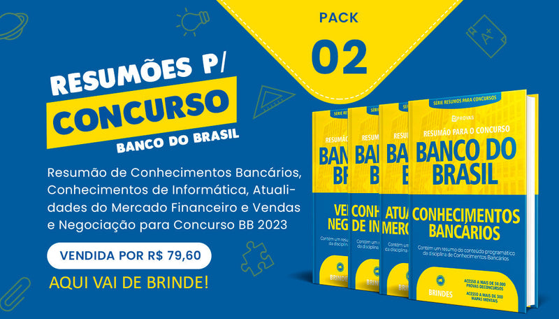 Apostila de Questões Concurso Banco do Brasil 2023 - Mais de  1.000 Questões Gabaritadas | loja123shop